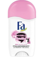 Fa Invisible Sensitive o Zapachu Róży i Głogu 48h Antyperspirant w Sztyfcie dla Kobiet 50 ml 