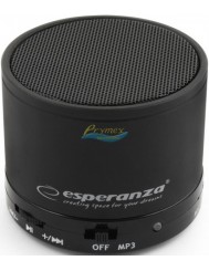 Esperanza Ritmo Czarny Głośnik Bluetooth z Wbudowanym Radiem FM 1 szt