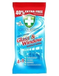 Green Shield Glass & Window Angielskie Chusteczki do Czyszczenia Szyb i Luster 70 szt
