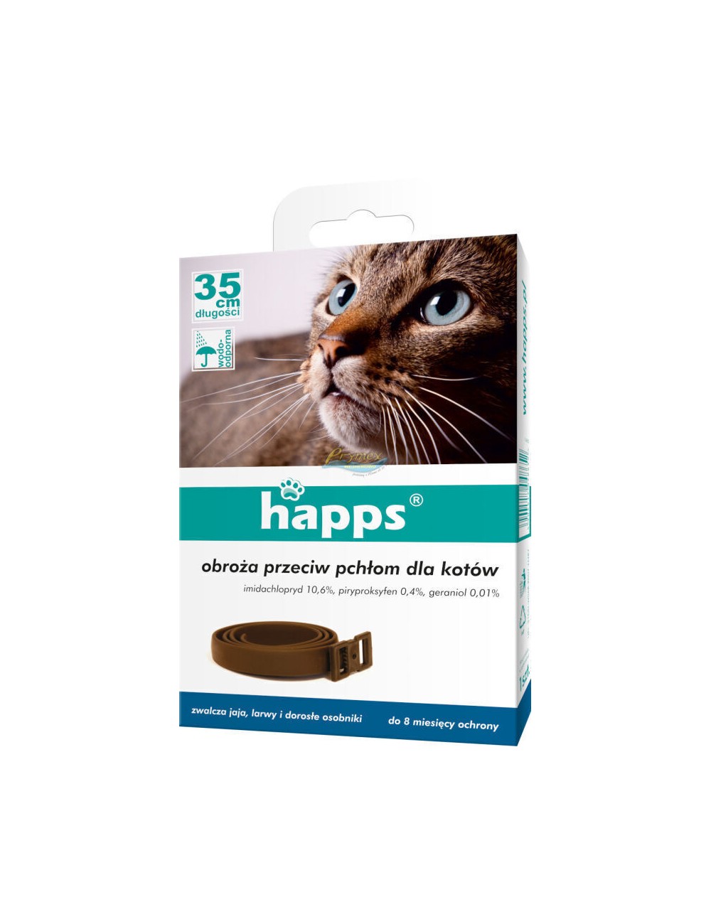 Happs Obroża Przeciw Pchłom dla Kotów (35 cm) 1 szt