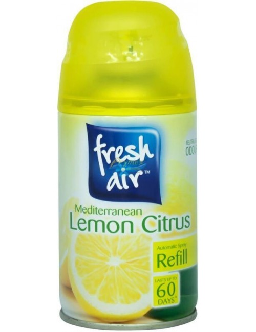 Fresh Air Mediterranean Lemon Citrus Angielski Odświeżacz Powietrza Zapas 250 ml