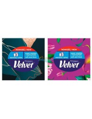 Velvet Care Chusteczki Higieniczne 3-warstwowe (różne wzorty) 1 szt + 1 Gratis