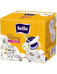 Bella Panty Intima Plus Small Ultracienkie, Oddychające Wkładki Higieniczne Pokryte Naturalną Bawełną 22 szt