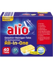 Alio Geschirr-Reiniger-Tabs All-in-One Niemieckie Tabletki do Zmywarki 40 szt