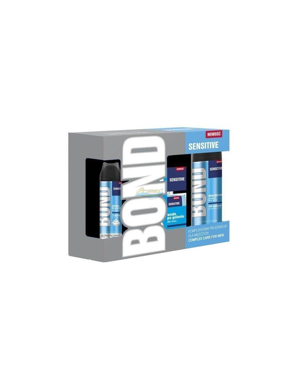 Bond Zestaw Męski Sensitive – Woda po Goleniu 100 ml + Dezodorant 150 ml + Pianka do Golenia 50 ml