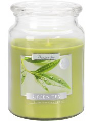 Aura Scented Candle Duża Świeca Zapachowa w Szkle z Wieczkiem Zielona Herbata 1 szt