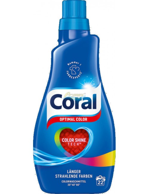 Coral Żel do Prania Tkanin Kolorowych Optimal Color 1,1 L (22 prania) (DE)