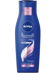 Nivea Hairmilk Regeneration Mleczny Szampon do Włosów Suchych i Zniszczonych 400 ml – sprawia, że włosy są lśniące i sprężyste
