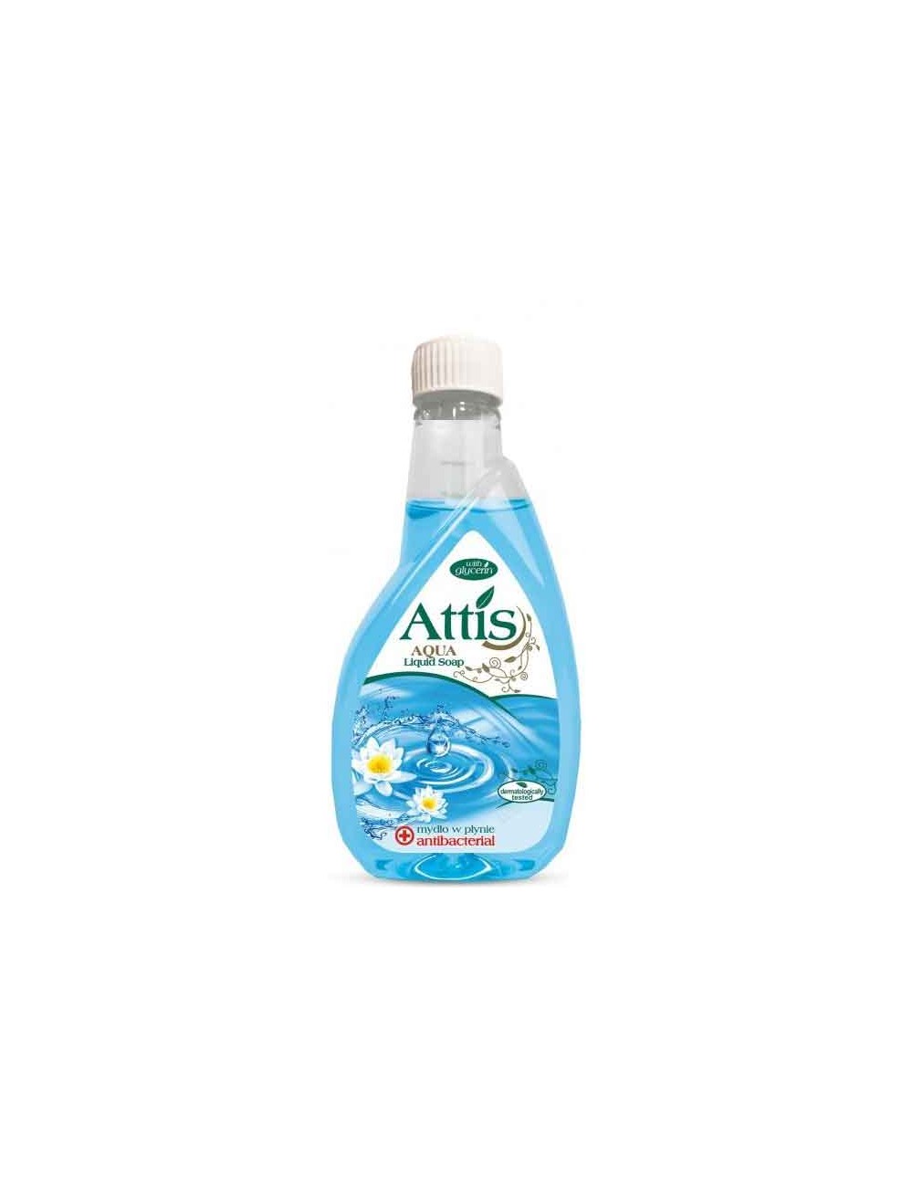 Attis Antybakteryjne Mydło w Płynie Zapas 400 ml - nie wysusza skóry, zawiera glicerynę