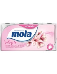 Mola Superwytrzymała Papier Toaletowy Biały Kwitnąca Magnolia 8 rolek