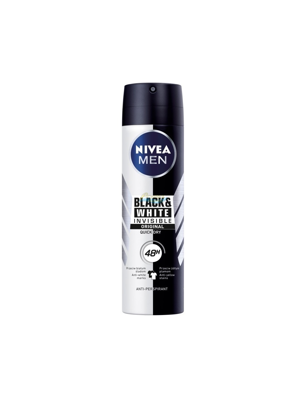 Nivea Antyperspirant Spray dla Mężczyzn Black & White Invisible Original 48h 150 ml