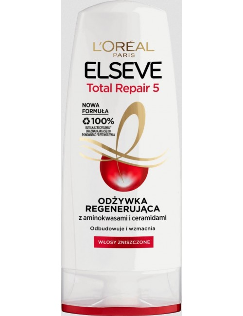 Elseve Odżywka Regenerująca do Włosów Zniszczonych 5 Total Repair 200 ml - z aminokwasami i ceramidami