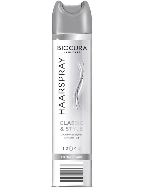 Biocura Haarspray Lakier do Włosów 3 Extra Mocny Classic & Style 300 ml (DE)