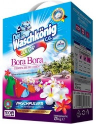 Waschkönig Proszek do Tkanin Kolorowych Tropikalne Kwiaty Bora Bora 7,5 kg (100 prań) (DE)