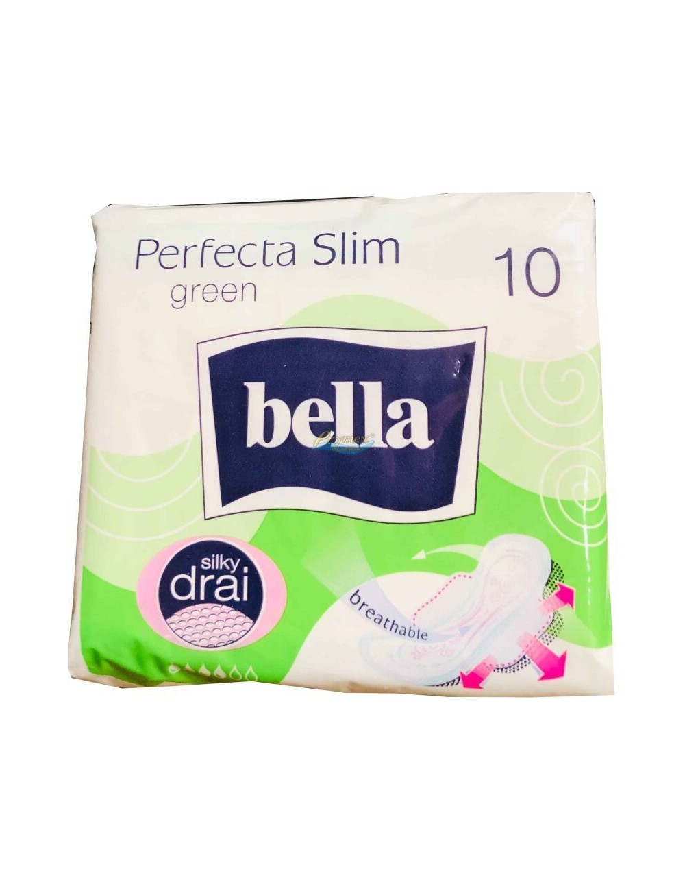 Bella Podpaski Ultracienkie ze Skrzydełkami Perfecta Slim Green 10 szt