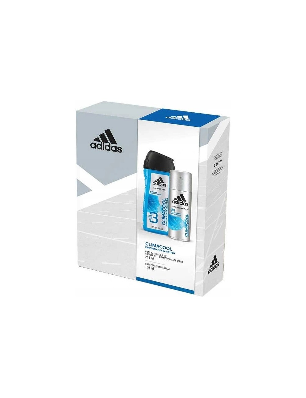 Adidas Zestaw Męski Climacool – antyperspirant spray 150 ml + żel pod prysznic 3w1 250 ml