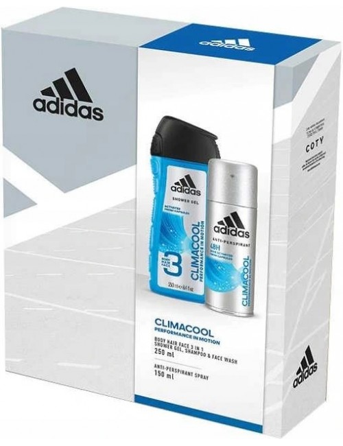 Adidas Zestaw Męski Climacool – antyperspirant spray 150 ml + żel pod prysznic 3w1 250 ml