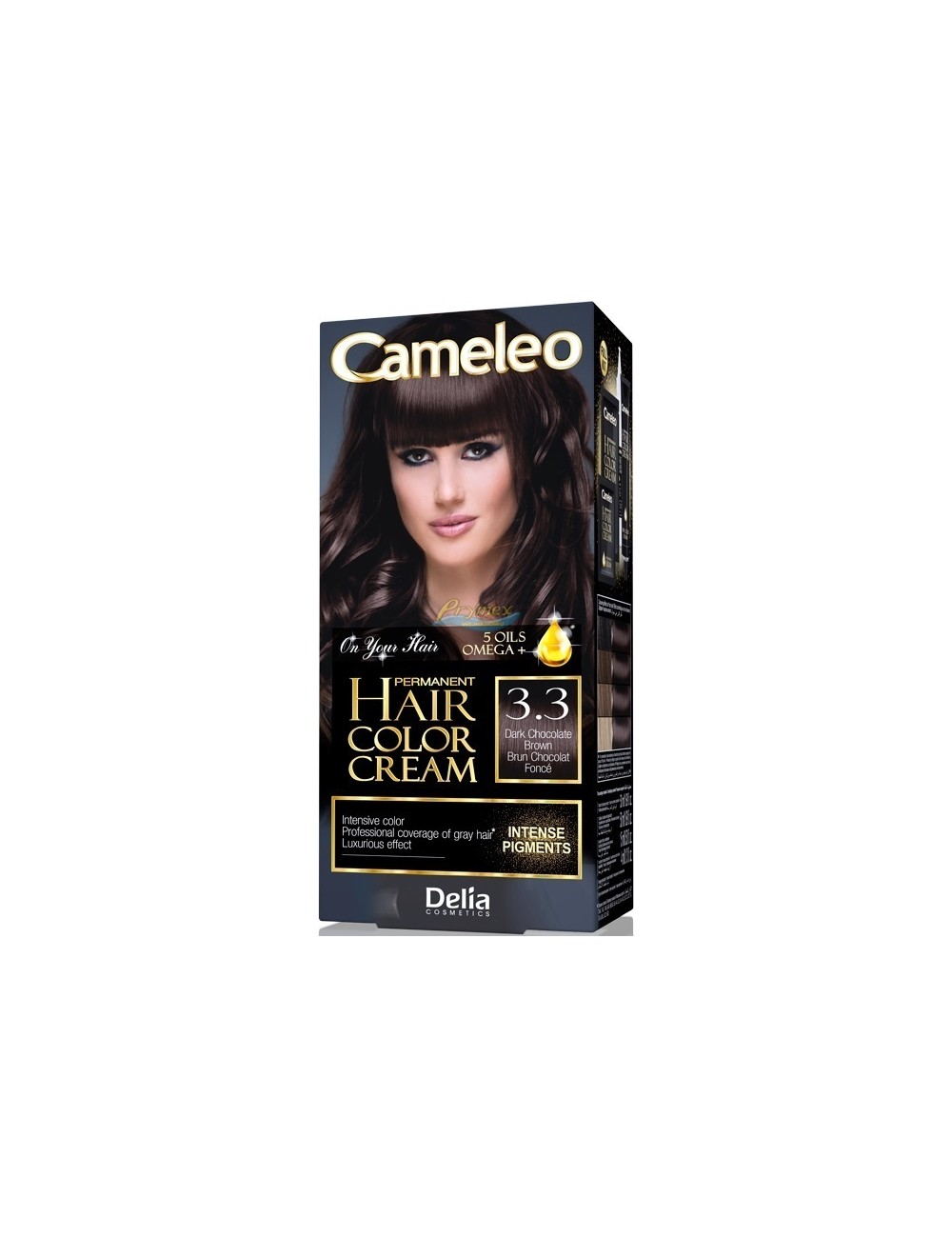 Cameleo Farba do Włosów Trwale Koloryzująca 3.3 Ciemny Czekoladowy Brąz  1 szt