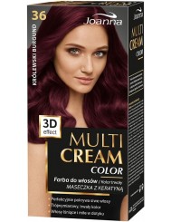 Joanna Multi Cream Efekt 3D Królewski Burgund 36 – farba do włosów