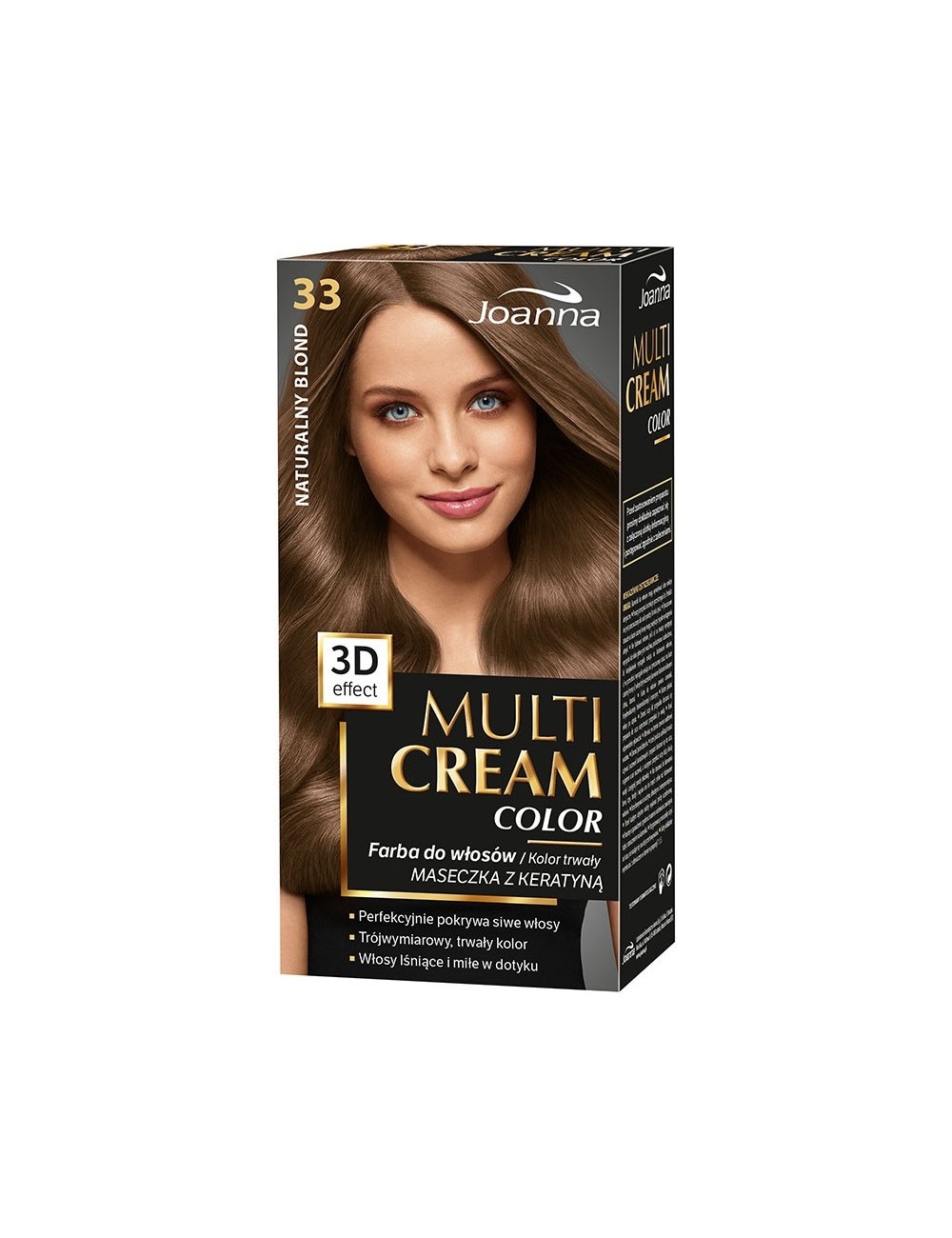Joanna Multi Cream Efekt 3D Naturalny Blond 33 – farba do włosów