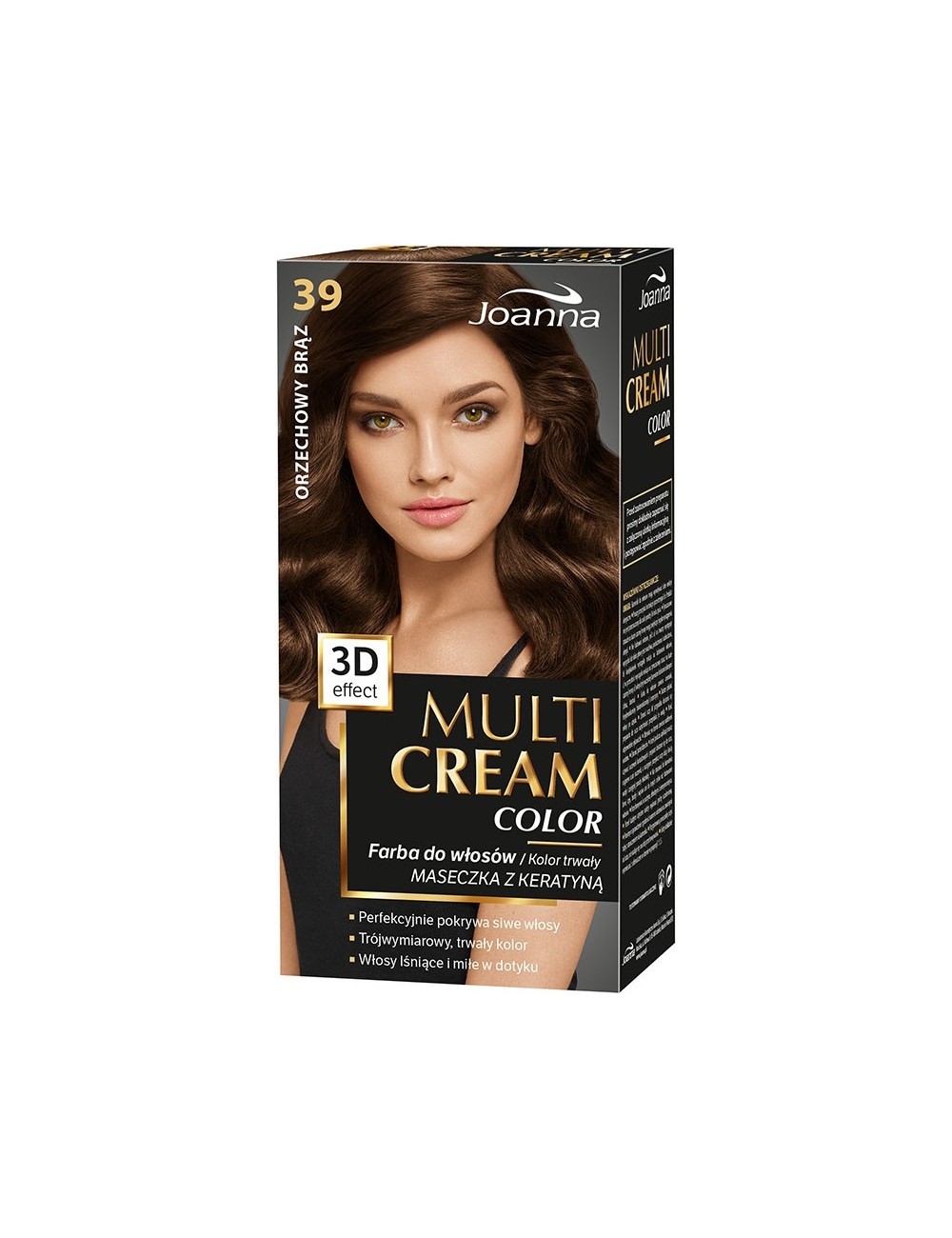 Joanna Multi Cream Efekt 3D Orzechowy Brąz 39 – farba do włosów