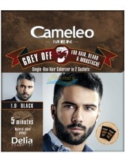 Cameleo Men Farba do Włosów i Brody dla Mężczyzn 1.0 Czarny Saszetka Grey Off 1 szt