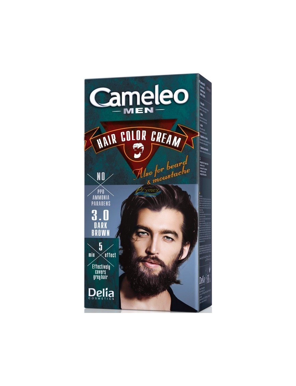 Cameleo Men Farba do Włosów i Brody dla Mężczyzn 3.0 Ciemny Brąz Hair Color Cream 1 szt