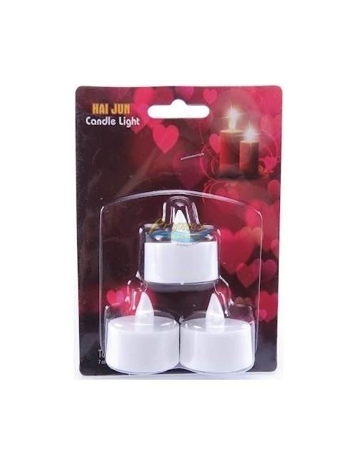 Lampki Dekoracyjne T-Light ze Świeczką LED z Bateriami (szerokość 35 mm) 3 szt