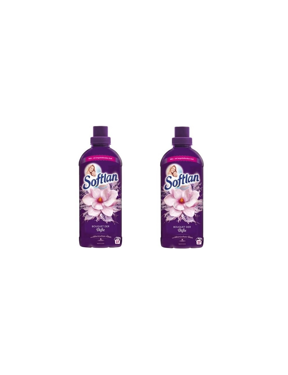Softlan Płyn do Płukania Tkanin Magnolie & Lavendel Zestaw (2x 650 ml) (54 płukania) (DE)