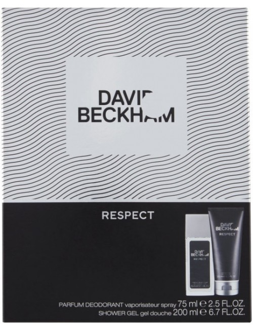 David Beckham Respect Zestaw dla Mężczyzn – Dezodorant Naturalny Spray 75 ml + Żel pod Prysznic 200 ml