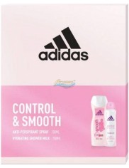 Adidas Zestaw Damski Control & Smooth – żel pod prysznic 250 ml + antyperspirant 150 ml