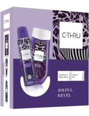 C-THRU Zestaw Damski Joyful Revel – dezodorant spray 150 ml + żel pod prysznic 250 ml