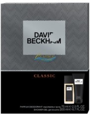 David Beckham Zestaw Męski Classic – żel pod prysznic 200 ml + dezodorant w naturalnym sprayu 75 ml