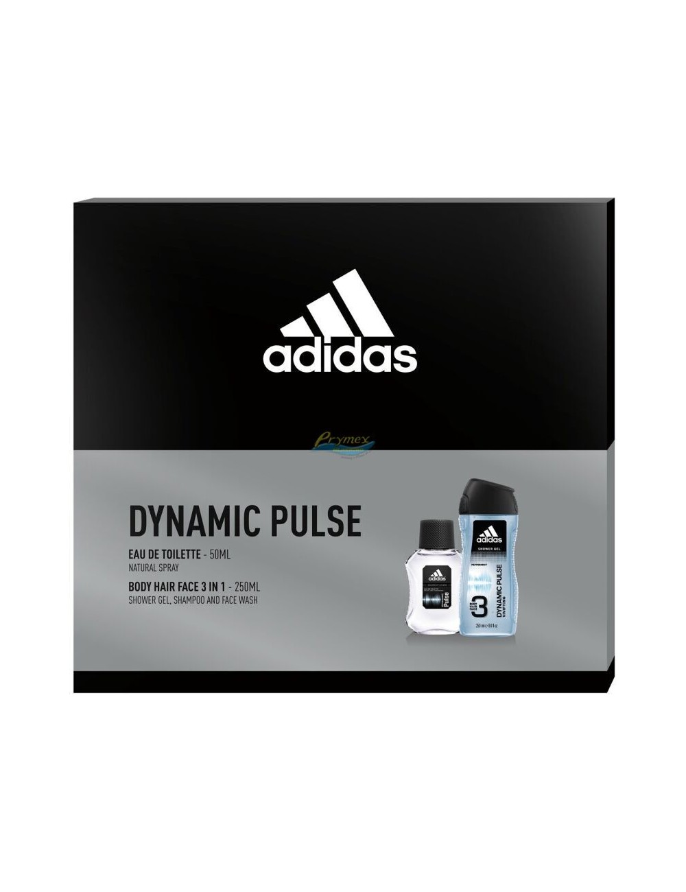 Adidas Dynamic Pulse Zestaw dla Mężczyzn – woda toaletowa 50 ml + żel pod prysznic 3-w-1 250 ml