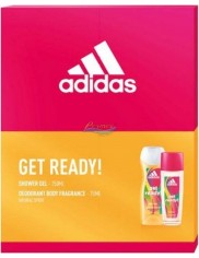Adidas Get Ready! Zestaw dla Kobiet – żel pod prysznic 250 ml + dezodorant natural spray 75 ml