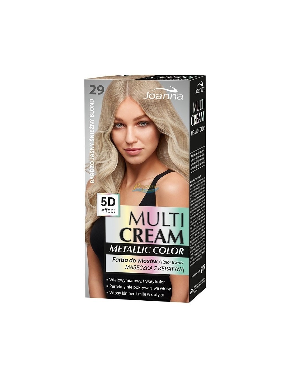 Joanna Farba do Włosów 29 Bardzo Jasny Śnieżny Blond Multi Cream Metallic Color 1 szt