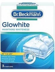 Dr Beckmann Wybielacz do Tkanin Białych w Saszetkach Glowhite (3 x 40 g) (UK)