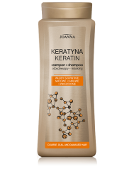 Joanna Keratyna 400ml – szampon z keratyną do włosów szorstkich, matowych, łamliwych, zniszczonych