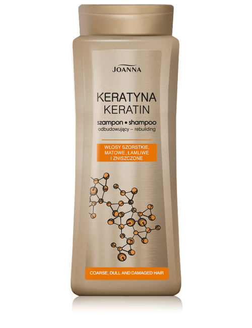 Joanna Keratyna 400ml – szampon z keratyną do włosów szorstkich, matowych, łamliwych, zniszczonych