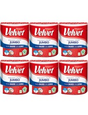 Velvet Długi Ręcznik Papierowy Jumbo (100% celuloza) Zestaw 6 rolek