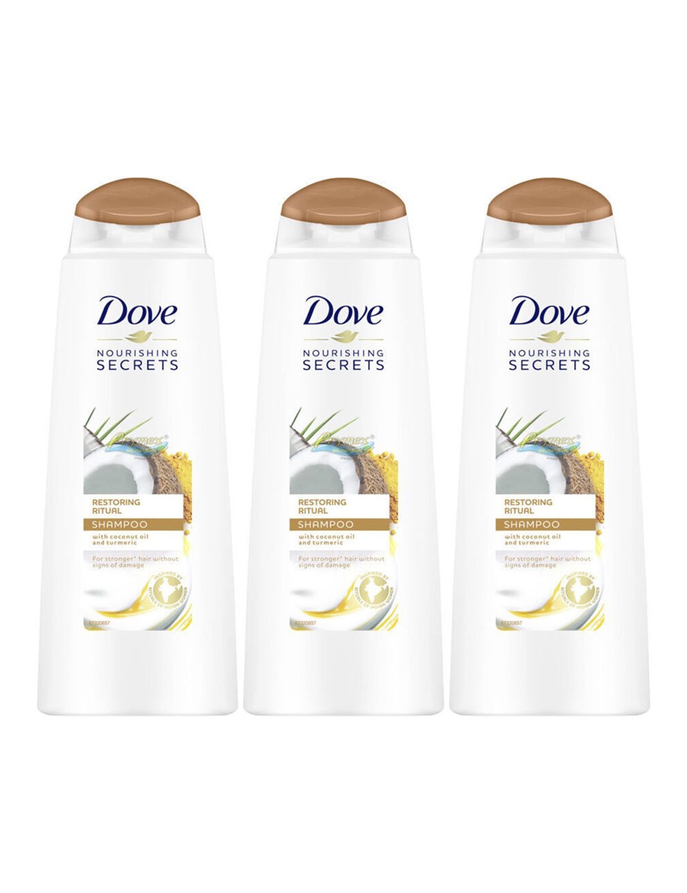 Dove Szampon do Włosów Zniszczonych Restoring Ritual Zestaw ( 3 szt x 400 ml )