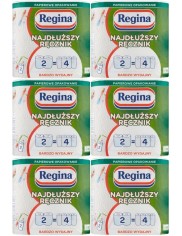 Regina Ręcznik Papierowy z Dekoracjami Najdłuższy 2-warstwowy Celuloza Zestaw (6x 2 rolki)