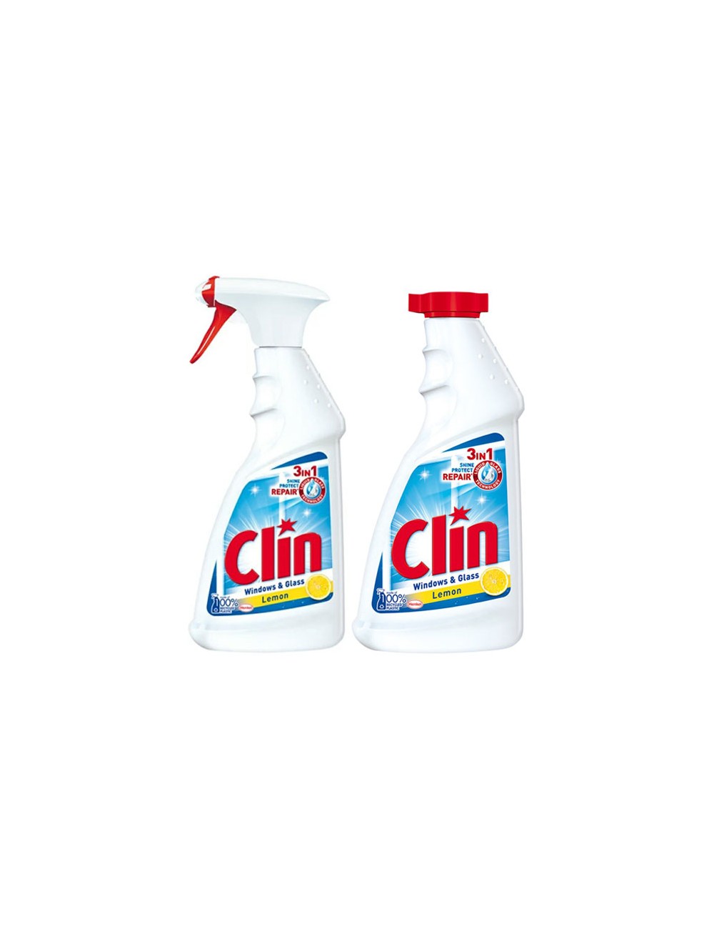Clin Windows & Glass Citrus  – środek do czyszczenia okien z alkoholem Zestaw ( 1 szt zapas + 1 szt sprawy )