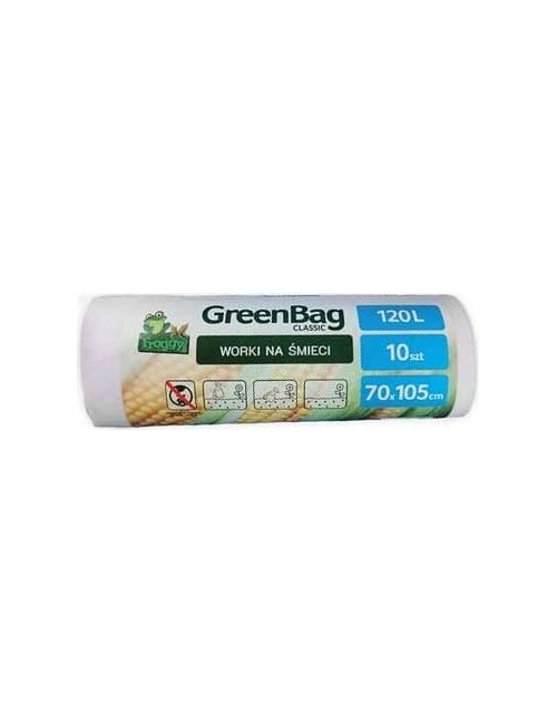 GreenBag Worki na Śmieci Biodegradowalne (120 litrów) 10szt