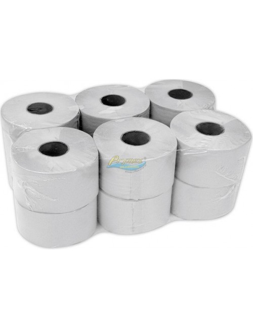 Clarina Papier Toaletowy Szary 2-Warstwowy Duży (12 rolek x 0,42 kg)