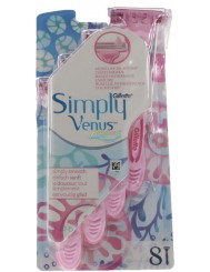 Gillette Jednorazowe Maszynki do Golenia dla Kobiet Simply Venus 8 szt (UK)