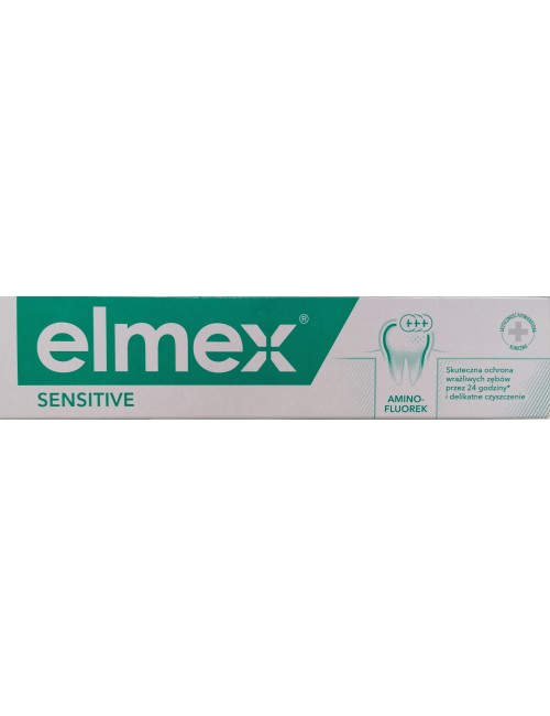 Elmex Sensitive Pasta do Zębów z Fluorem Zapewniająca Ochronę Nadwrażliwych Zębów 75 ml