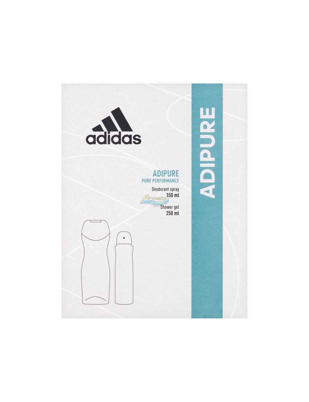 Adidas Zestaw dla Kobiet Adipure – żel pod prysznic 250 ml + dezodorant Spray 150 ml