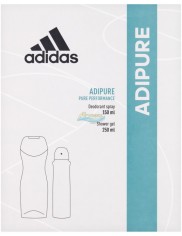 Adidas Zestaw dla Kobiet Adipure – żel pod prysznic 250 ml + dezodorant Spray 150 ml