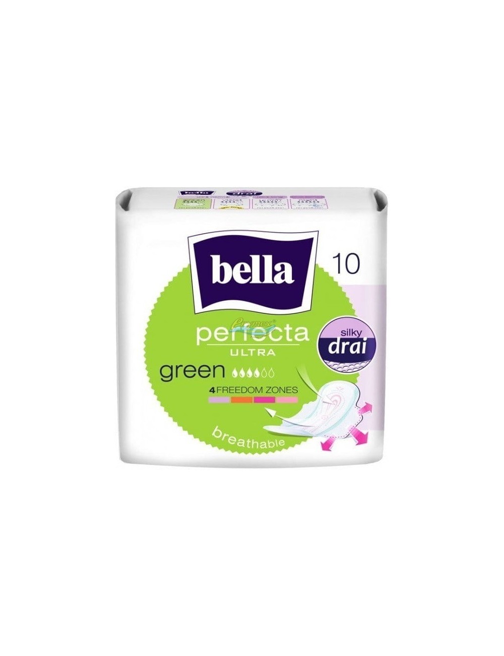 Bella Podpaski Higieniczne Ultracienkie Perfecta Ultra Green 10 szt